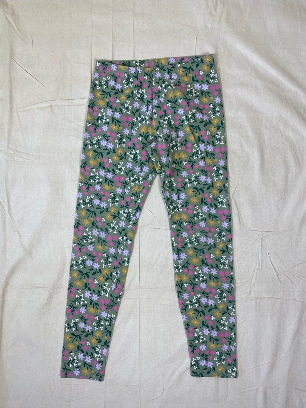 Girls Cat & Jack Green Floral Leggings